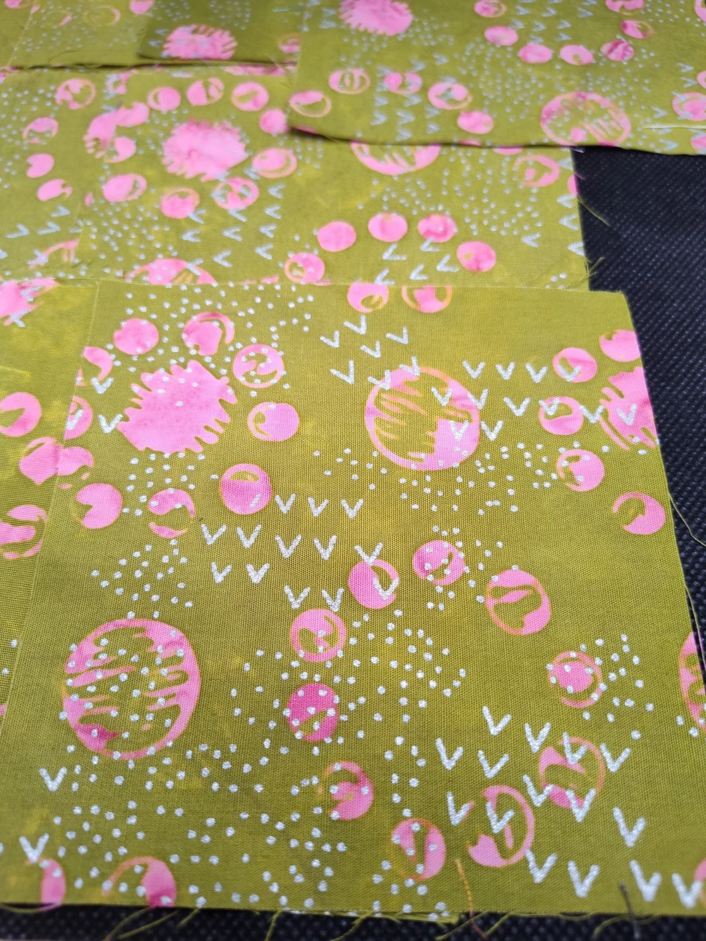 13 4.50 INCH Batik Fabric SQUARES
